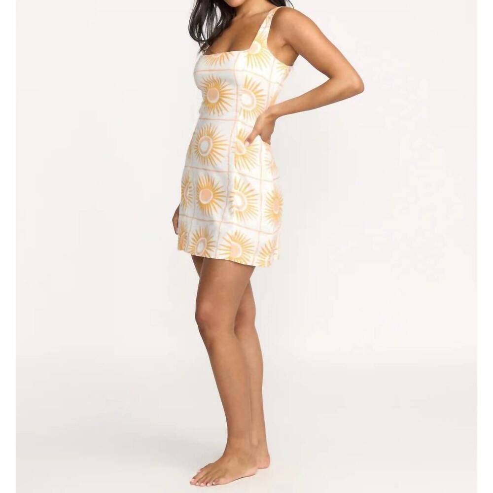 NEW BILLABONG women's sunlit sky mini dress in salt crystal - Picture 5 of 8